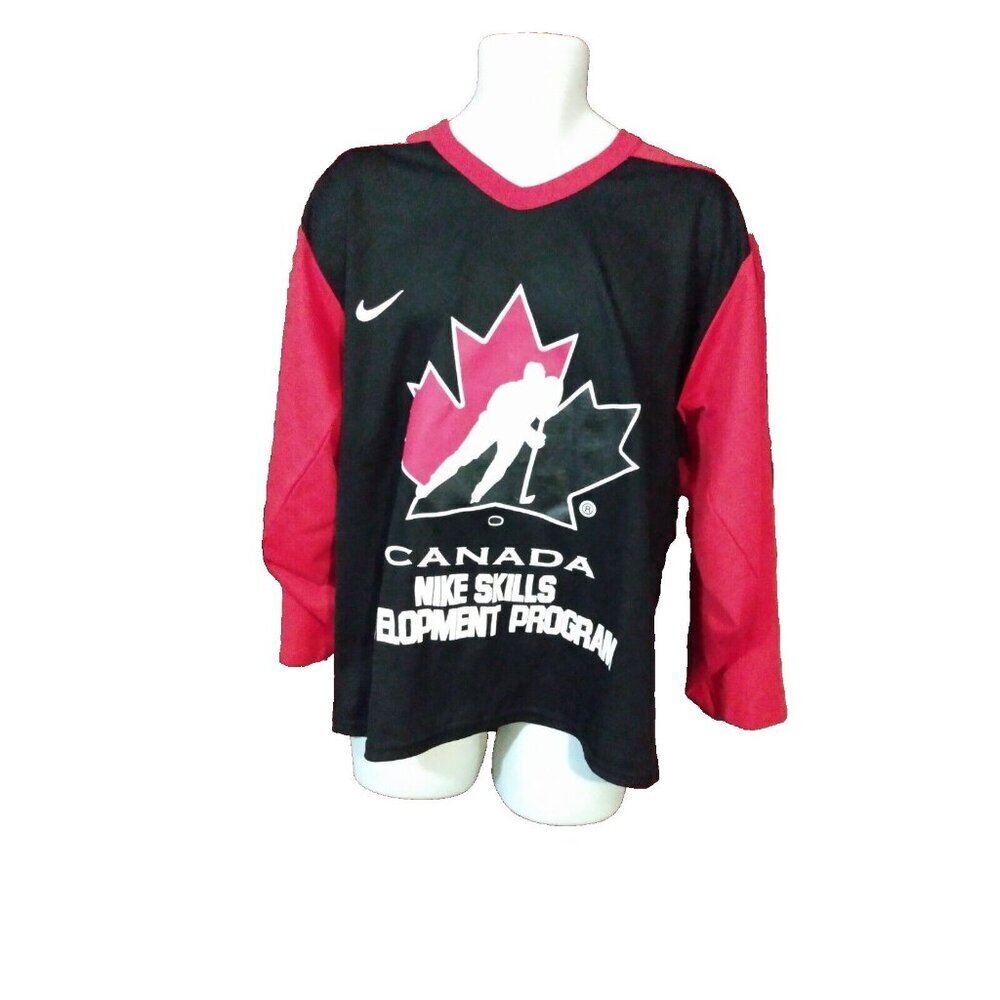Nike Team Canada Hockey jersey Skills Program Mens Medium Big Swoosh